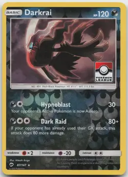 Darkrai - (Pokemon League) Promo League & Championship Cards 087/147 LP - Image 1