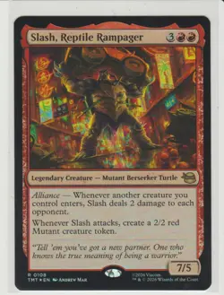 Slash, Reptile Rampager - Foil Rare MtG Card TMT 108 - Image 1