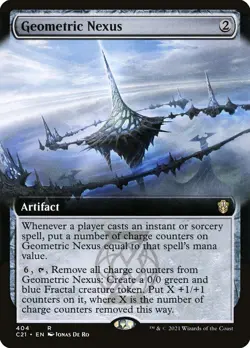 1x Geometic Nexus Extended Art Com 2021 NM x1 Mtg Magic the Gathering Changie - Image 1