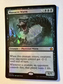 Massacre Wurm 0714 FOIL | Magic the Gathering MTG | Foundations | Mythic | NM - Image 1