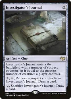VOW INVESTIGATOR'S JOURNAL 1x Magic Innistrad Crimson Vow MTG NM - Image 1