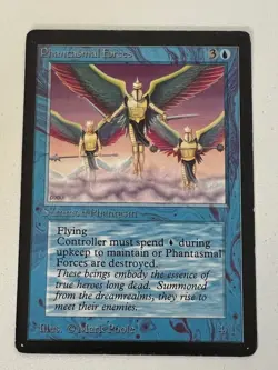 Magic the Gathering MTG Beta Phantasmal Forces LP- (Beta Bob) - Image 1