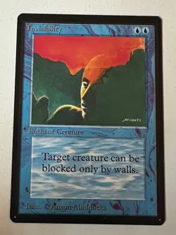 Magic the Gathering MTG Beta Invisibility NM- (Beta Bob) - Image 1
