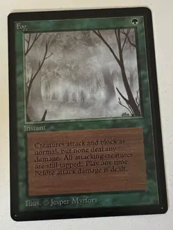 Magic the Gathering MTG Beta Fog LP+ (Beta Bob) - Image 1