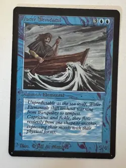 Magic the Gathering MTG Beta Water Elemental LP (Beta Bob) - Image 1