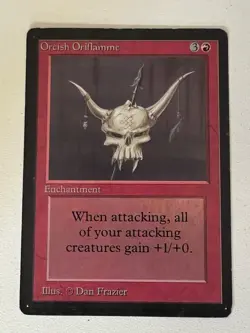 Magic the Gathering MTG Beta Orcish Oriflamme LP (Beta Bob) - Image 1