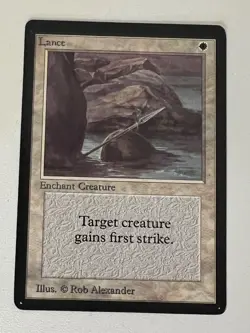Magic the Gathering MTG Beta Lance LP (Beta Bob) - Image 1