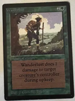 Magic the Gathering MTG Beta Wanderlust LP (Beta Bob) - Image 1