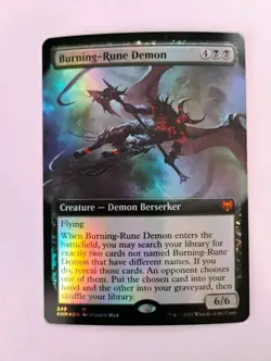 Burning-Rune Demon (Extended Art) - Kaldheim (Foil) #349 - MtG - Image 1