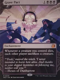 Grave Pact Wilds of Eldraine Enchanting Tales LP Mtg Double Sleeved+Tracking - Image 1