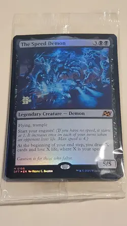MTG The Speed Demon - Foil - Prerelease Promo - Aetherdrift - Sealed M/NM - Image 1