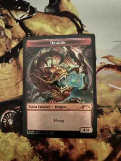 1x Dragon Token MTG Year of the Dragon 2024 APAC Promo Foil NM - Image 1