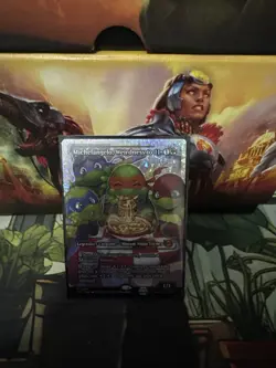 Michelangelo, Weirdness to 11 (Showcase) (Fracture Foil) TMNT Foil - Image 1