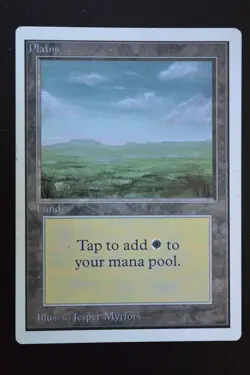 Magic The Gathering MTG PLAINS (C) Unlimited Edition LP Lightly Played - Image 1