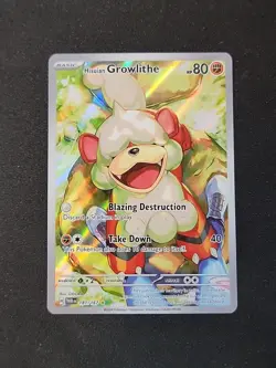 Pokemon TCG Hisuian Growlithe Twilight Masquerade IR 181/167 Near Mint - Image 1