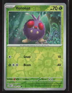 Venonat #048/165 SV: Scarlet & Violet 151 Reverse Holo Pokemon TCG NM/M - Image 1