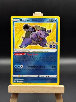 Pokemon TCG Radiant Blastoise Pokemon GO 018/078 Holo Radiant Rare 018/078 - Image 1