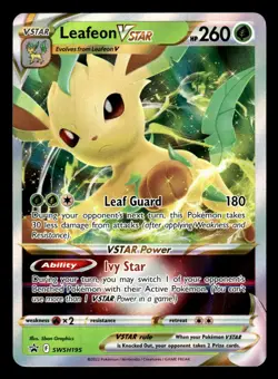 Pokemon SWSH: Sword & Shield Promo Cards Leafeon VSTAR Promo #SWSH195 - Image 1