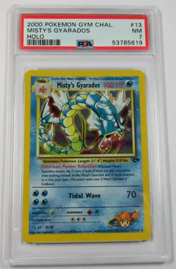 PSA 7 NM POKEMON 13/132 | 2000 Misty's Gyarados HOLO - Gym Challenges #31463L - Image 1