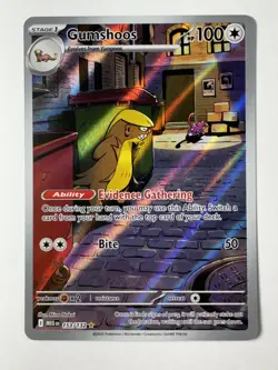 Pokemon: Gumshoos Illustration Rare IR Full Art Holo 153/132 Mega (Near Mint) - Image 1
