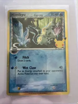 Pokemon Mimikyu SWSH136 Delta Species Celebrations Black Star Promo NM+ - Image 1