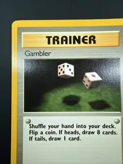 Pokemon TCG - Gambler - 60/62 - Common - 1st Edition - Fossil - NP - Image 2