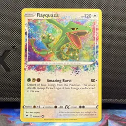 Pokemon Rayquaza Amazing Rare 138/185 Vivid Voltage Holo Basic 2020 - Image 1