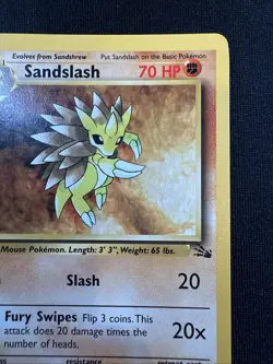 Pokemon TCG Sandslash 41/62 Fossil Uncommon Card 1st Edition NP - Image 3