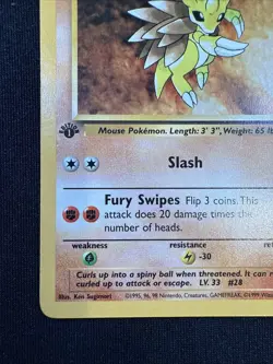 Pokemon TCG Sandslash 41/62 Fossil Uncommon Card 1st Edition NP - Image 5