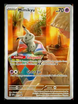 Pokemon TCG Mimikyu 75 Black Star Promo Paldean Fates ETB Promo Holo - Image 1