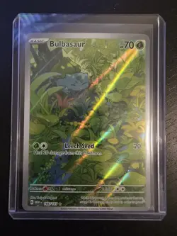 Pokemon TCG Bulbasaur Scarlet & Violet 151 Illustration Rare 166/165 NM/MT - Image 1
