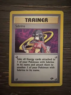 Sabrina Trainer 20/132 Holo Rare Gym Challenge WOTC Pokemon Card Near Mint - Image 1