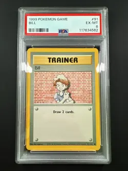 1999 Pokemon Base Set Game #91 BILL | Graded PSA 6 EX-MT | Pokemon - Image 1