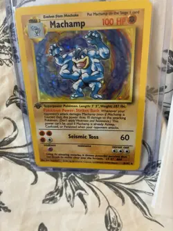 1st Edition Machamp 81/102 Holo Rare Base Set Pokemon TCG - Image 3