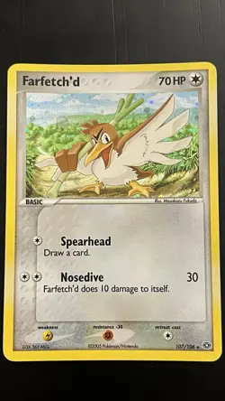 Farfetch'd (Secret Rare/Box Topper) 107/106 NM EX: Emerald Holo Pokemon TCG - Image 1