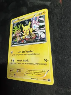 2016 Pokemon Pikachu XY95 Black Star Promo Holo Lets Eat Together MP - Image 3