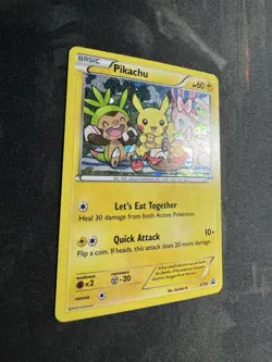 2016 Pokemon Pikachu XY95 Black Star Promo Holo Lets Eat Together MP - Image 4