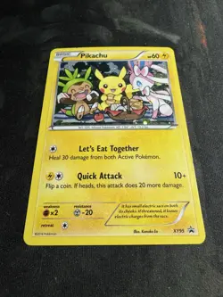 2016 Pokemon Pikachu XY95 Black Star Promo Holo Lets Eat Together MP - Image 5