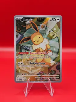 Pokemon Prismatic Evolutions Eevee Promo 173 Black Star Holo - Image 1