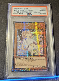 YU-GI-OH PSA 10 Gem Mint RA04-QUARTER CENTURY STMPD ASH BLOSSOM & JOYOUS SPRING - Image 3