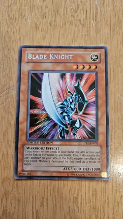 Heavily Played Limited Edition Blade Knight CT1-EN002 Secret Rare YuGiOh - Image 2