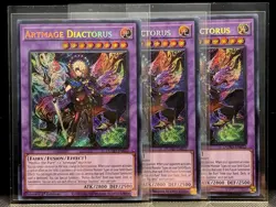 Yugioh! 3x Artmage Diactorus DUAD-EN032 Secret Rare 1st Ed NM - Image 1