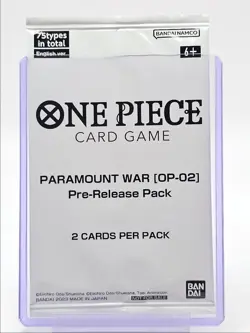 ONE PIECE PARAMOUNT WAR [OP-02] 2023 SEALED 2-CARD PRE-RELEASE A Q5600 - Image 1