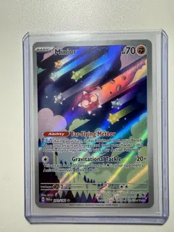 Pokemon TCG Minior Card Holo Illustration Rare, Paradox Rift 201/182 - Image 1