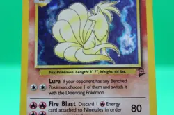 Pokemon TCG Ninetales 13/130 Base Set 2 Holo Unlimited Rare Card MP - Image 3