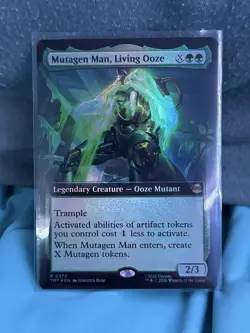 Magic: The Gathering Mutagen Man, Living Ooze Rare Extended Art TMNT Card #273 - Image 1