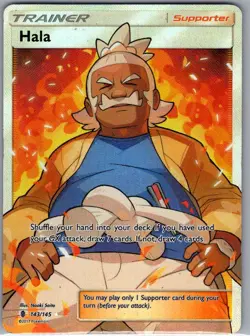 Hala (Full Art) 143/145 SM - Guardians Rising - Pokemon Card - MP - Image 1