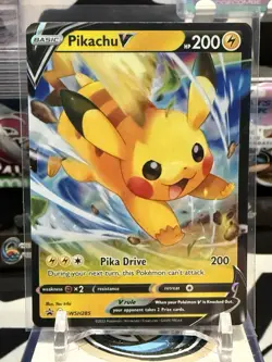 2023 Pokemon Card Pikachu V SWSH285 Black Star Promo Crown Zenith Near Mint - Image 1