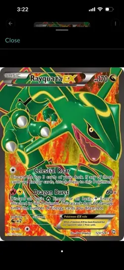 Rayquaza EX Full Art Holo Card 123/124 Dragons Exalted - Image 1