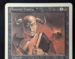 MTG Demonic Tutor- DAMAGED -3rd Edition Magic the Gathering Card #105 - Image 3